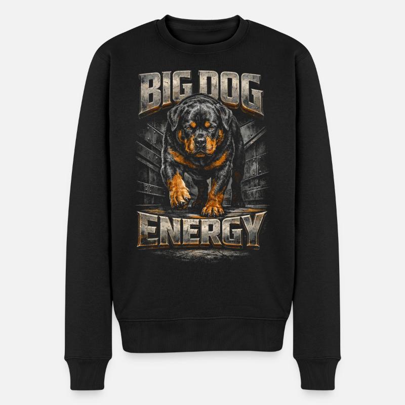Rottweiler Hund - Männer Premium Bio Pullover - Schwarz