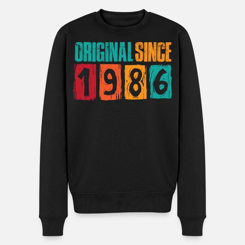 Original since 1986 - Männer Premium Bio Pullover - Schwarz