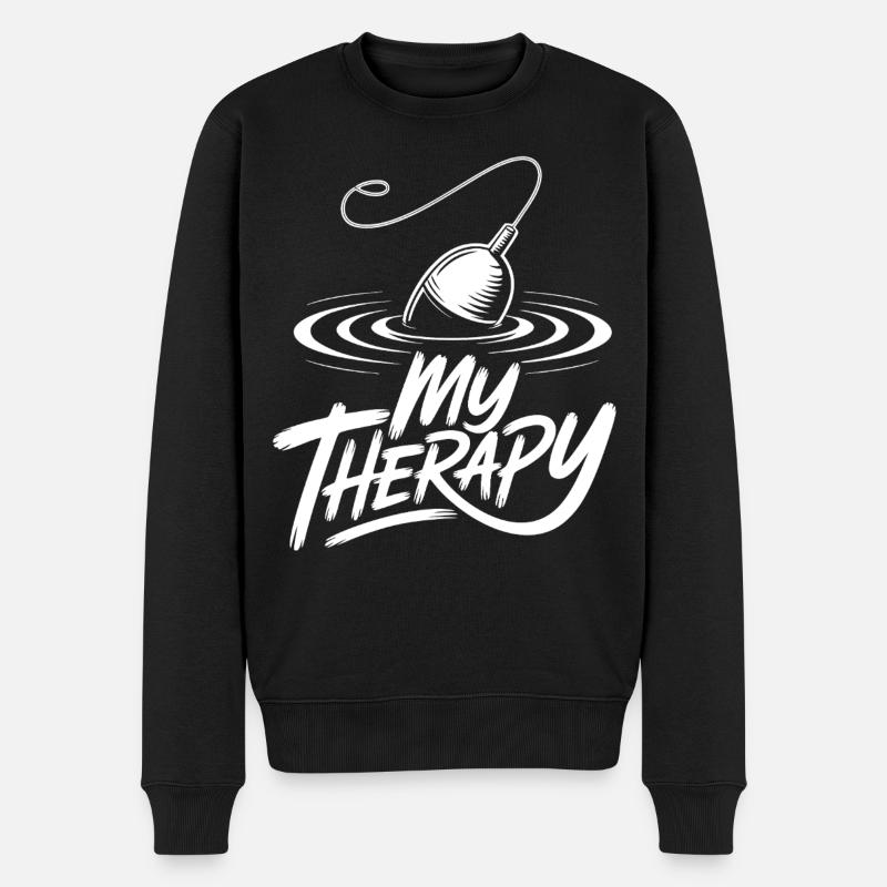 Pêcher ma thérapie - Pull Premium bio Homme - noir