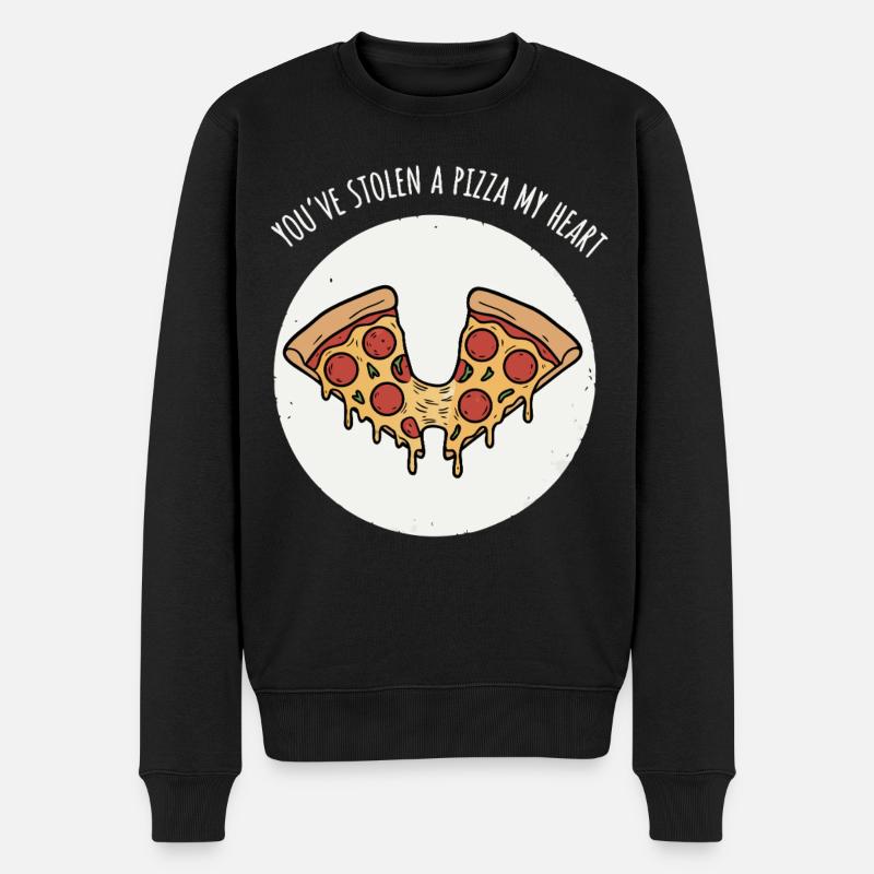 Cœur de Pizza - Pull Premium bio Homme - noir