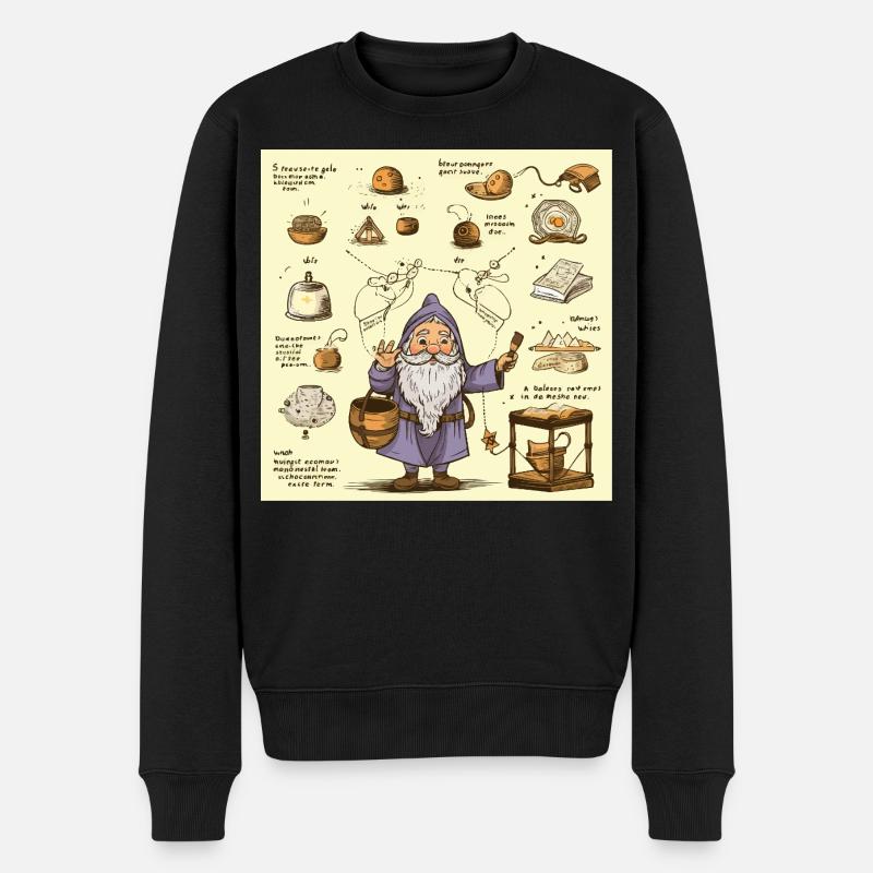 Alchemie Küchenzauberer - Männer Premium Bio Pullover - Schwarz
