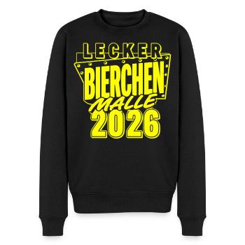 Lecker Bierchen Malle 2026 Nous adorons la bière - Pull Premium bio Homme - noir - Devant - Nico (187cm)