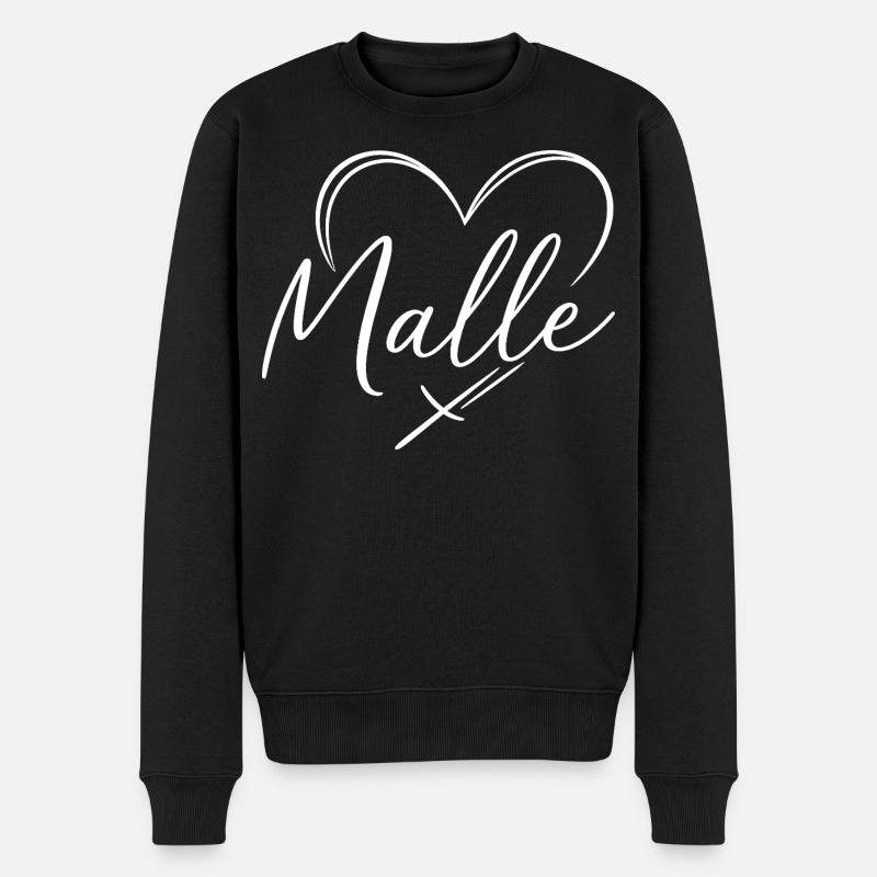 Cœur de Malle - Pull Premium bio Homme - noir