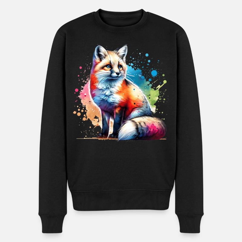 Swiftfuchs Geschenk - Männer Premium Bio Pullover - Schwarz