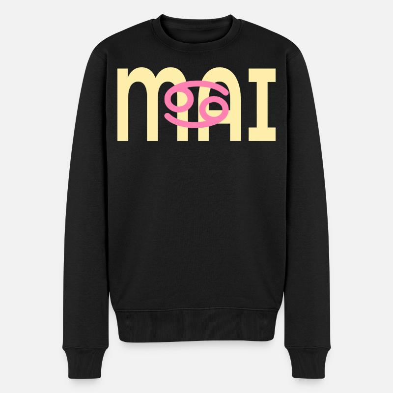 Anniversaire mai - Signe du zodiaque Cancer - Pull Premium bio Homme - noir