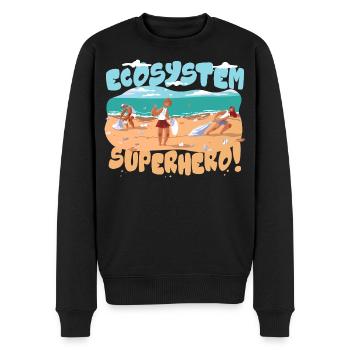 Ecologist Ecology - Men's Premium Organic Jumper - black - Front - Nico (187cm)