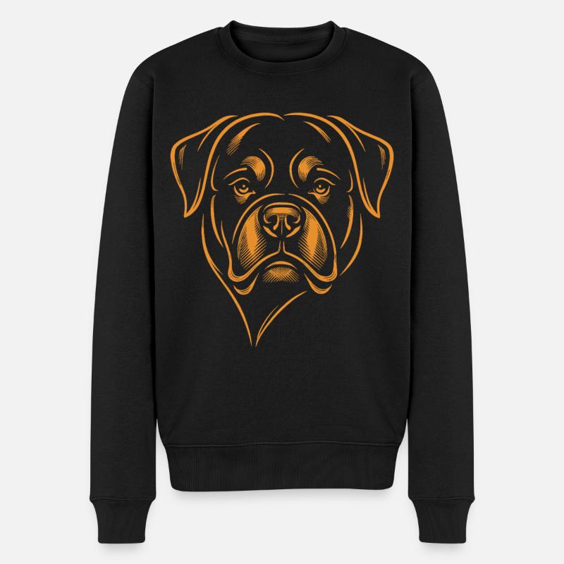 Rottweiler Hund - Männer Premium Bio Pullover - Schwarz
