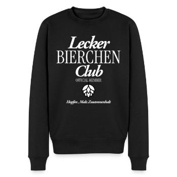 Lecker Bierchen CLub - Männer Premium Bio Pullover - Schwarz - Vorne - Nico (187cm)