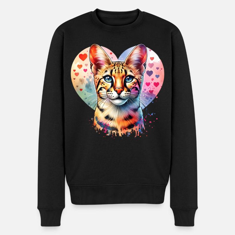 Chat des savanes - Pull Premium bio Homme - noir