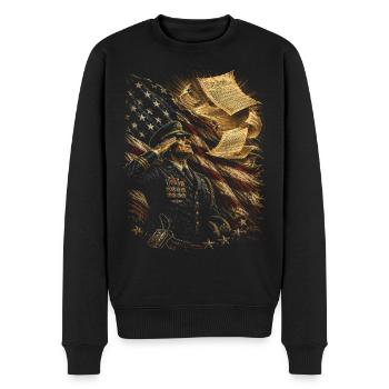 Jour des anciens combattants pour les démocrates - Pull Premium bio Homme - noir - Devant - Nico (187cm)