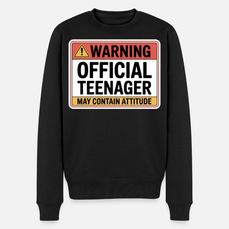 Adolescent officiel - Pull Premium bio Homme - noir