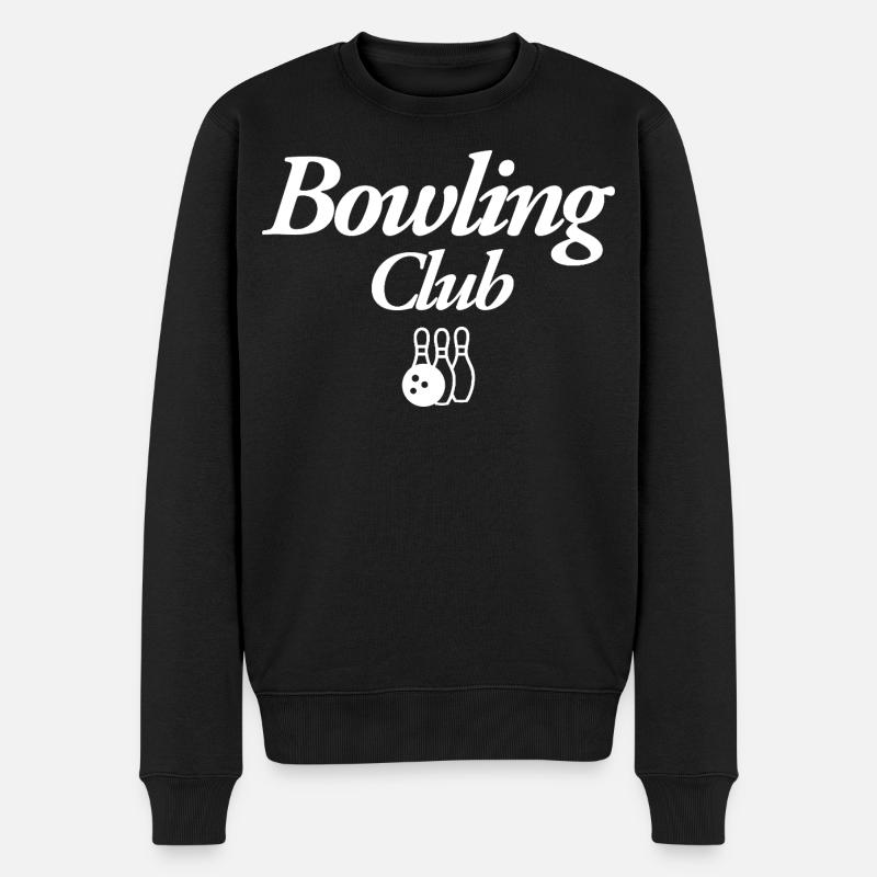 Bowling Club - Pull Premium bio Homme - noir