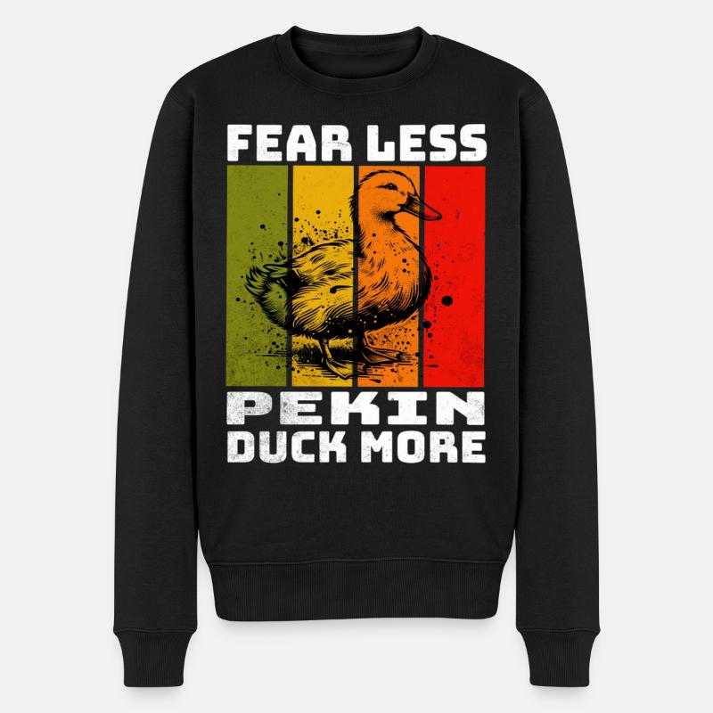 Canard Pékin Canard Blaqué - Pull Premium bio Homme - noir