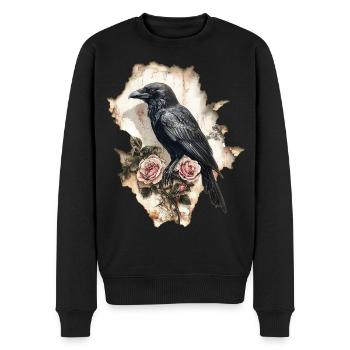 Raven - Men's Premium Organic Jumper - black - Front - Nico (187cm)