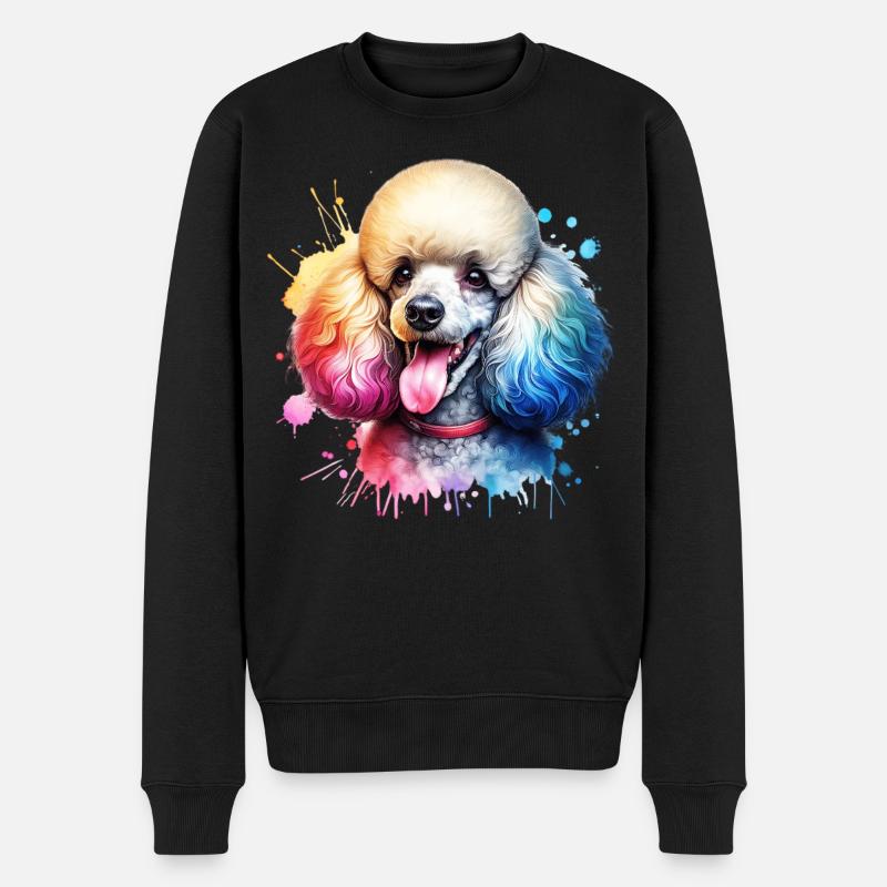 Motif du caniche - Pull Premium bio Homme - noir