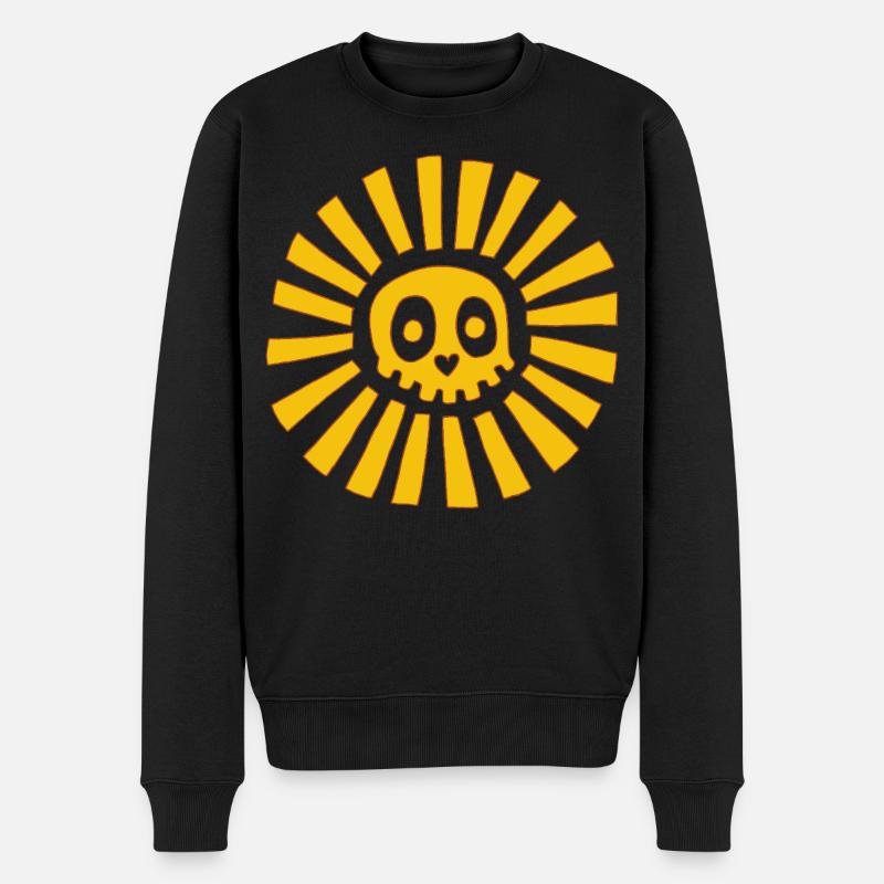 Sunny Skull - Männer Premium Bio Pullover - Schwarz