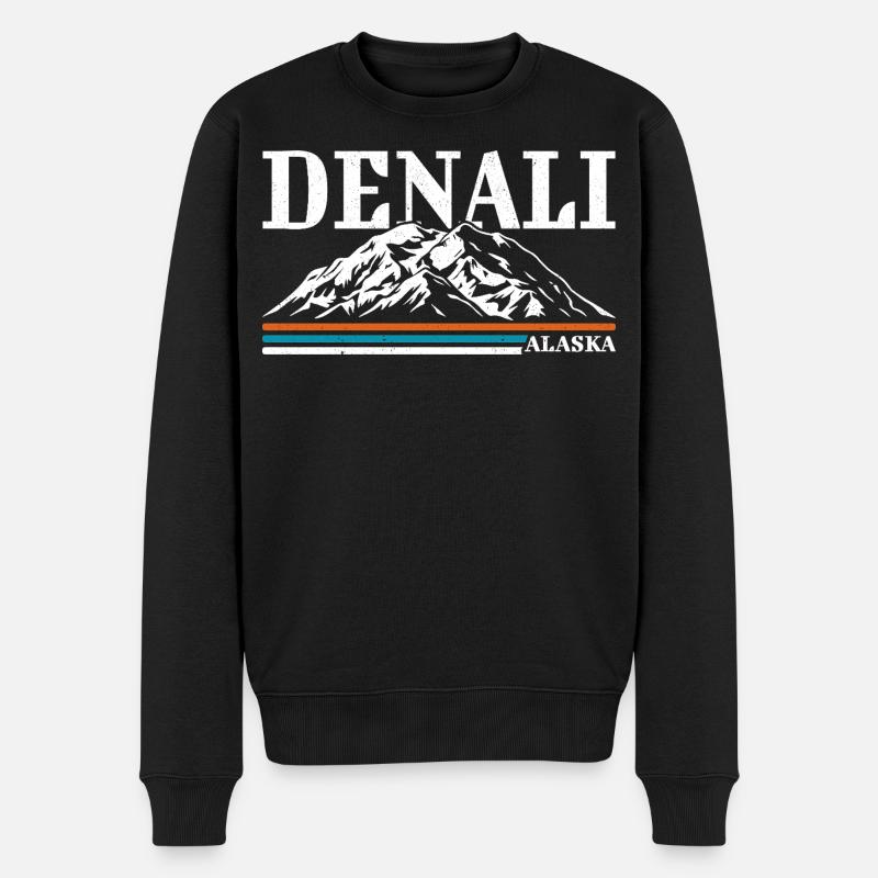 Parc national d’Alaska Denalis Rétro - Pull Premium bio Homme - noir