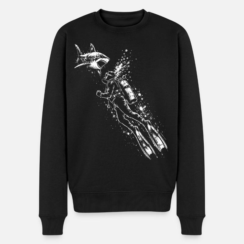 Chemise sous-marine Diver Shark - Pull Premium bio Homme - noir