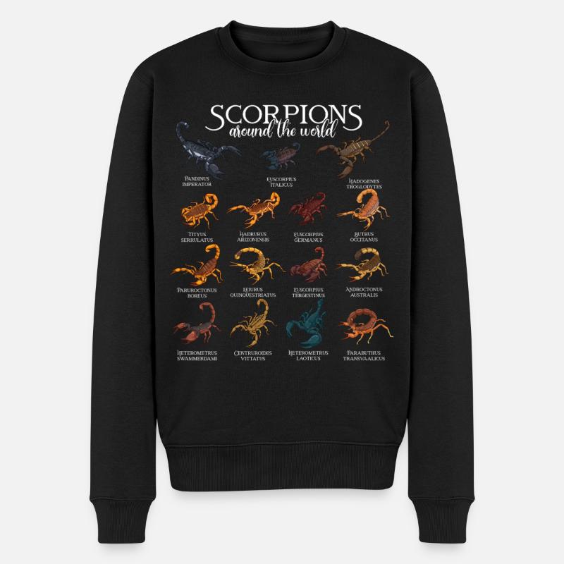 Skorpione der Welt - Männer Premium Bio Pullover - Schwarz