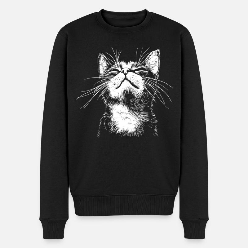 Drôle de Chat - Pull Premium bio Homme - noir