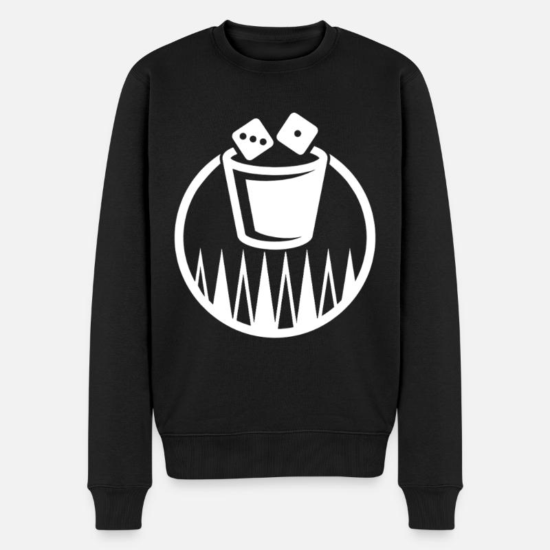 Backgammon | Board Game | Gift - Men's Premium Organic Jumper - black
