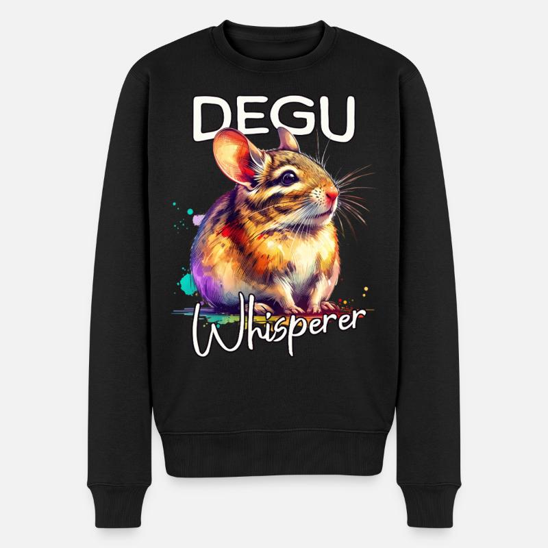 Chuchoteur de Degu - Pull Premium bio Homme - noir