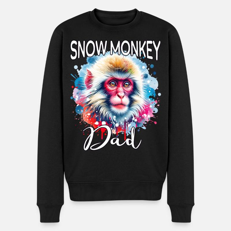 Papa Singe des Neiges - Pull Premium bio Homme - noir