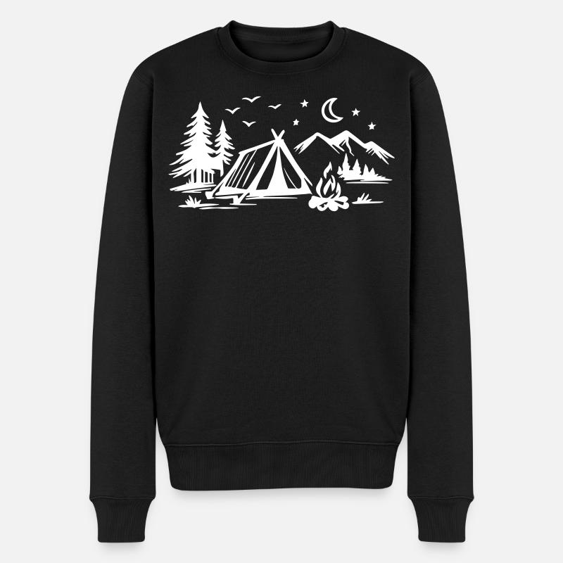 Tente de camping - Pull Premium bio Homme - noir