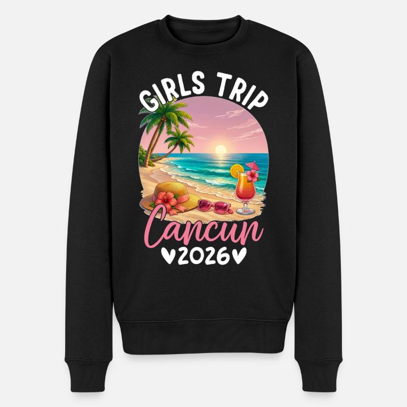 Girls Trip Cancun 2026 - Männer Premium Bio Pullover - Schwarz