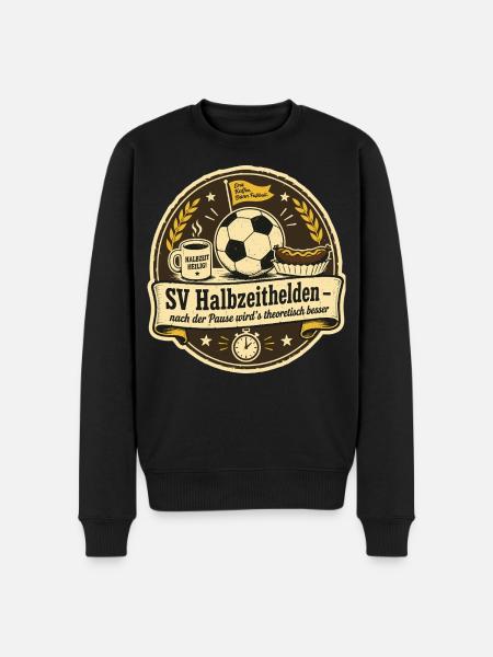 SV Halbzeithelden - Männer Premium Bio Pullover - Schwarz