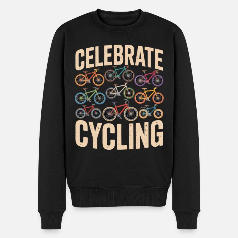 Célébrez le cyclisme rétro - Pull Premium bio Homme - noir