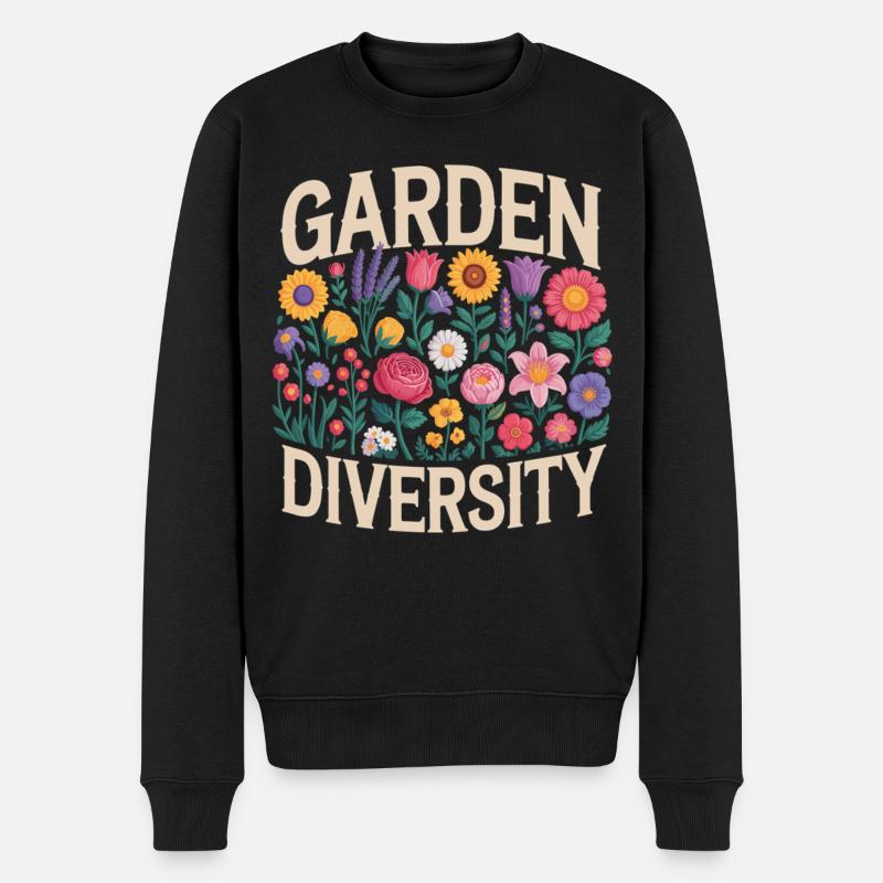 Jardin Diversité Florale - Pull Premium bio Homme - noir