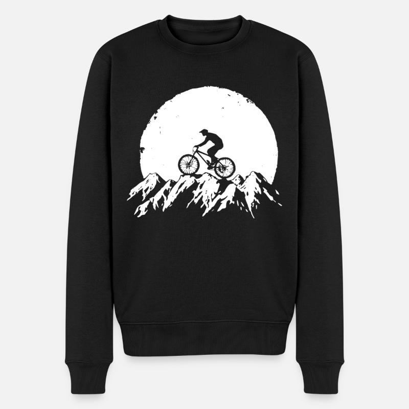 Mountainbike - Männer Premium Bio Pullover - Schwarz