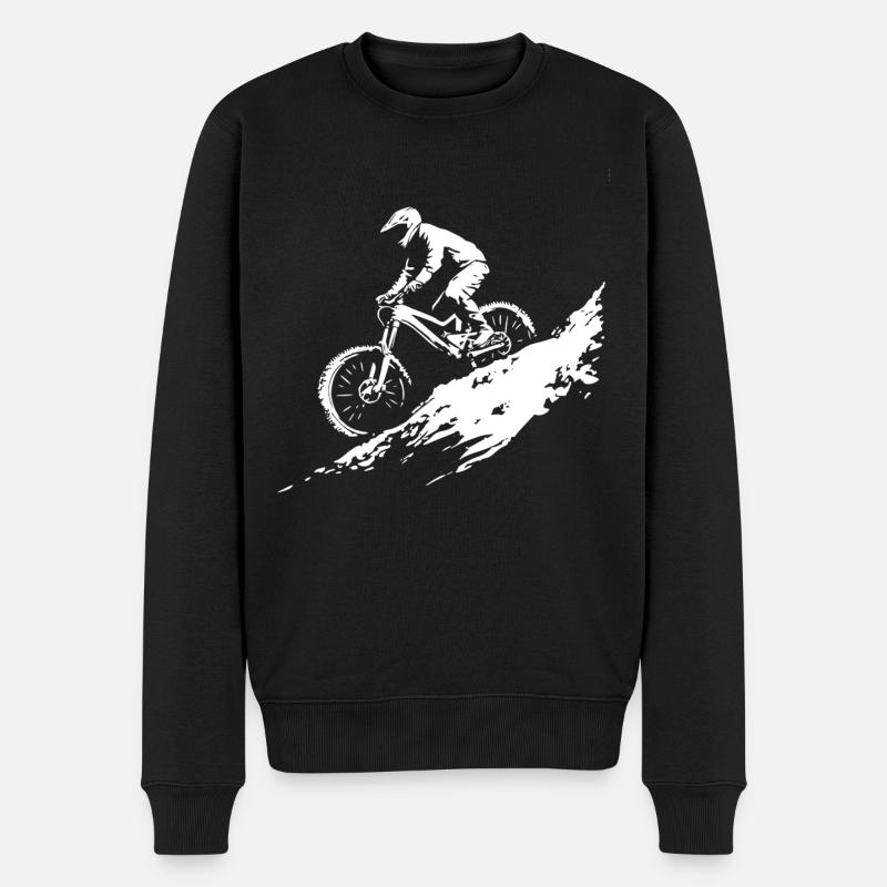 Mountainbike - Männer Premium Bio Pullover - Schwarz