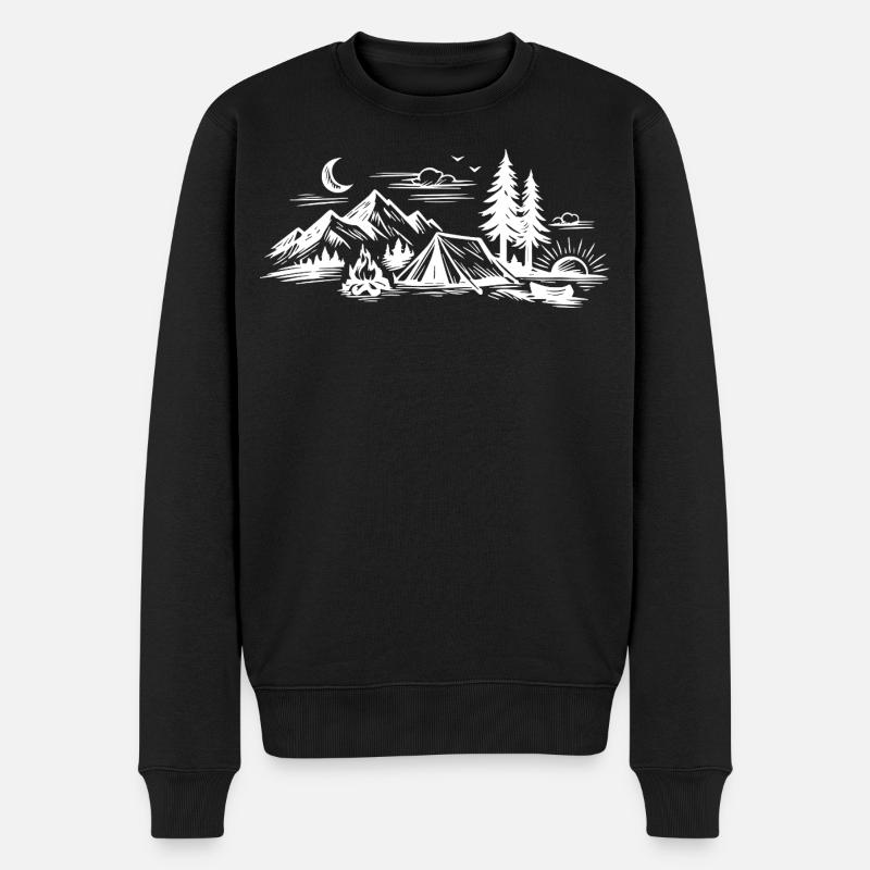 Tente de camping - Pull Premium bio Homme - noir
