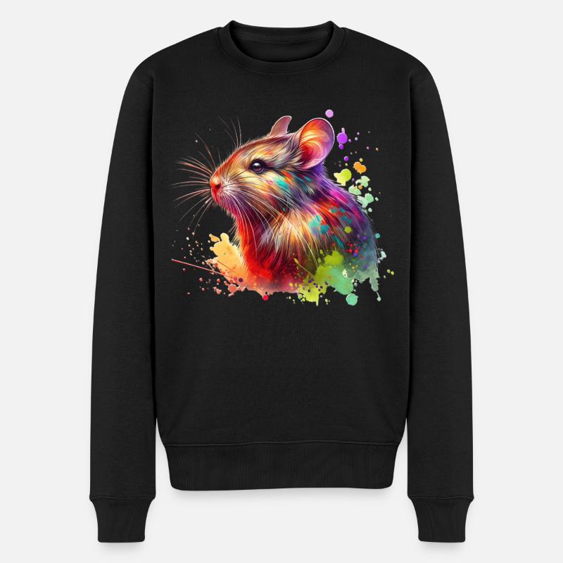 Degu Motif - Pull Premium bio Homme - noir