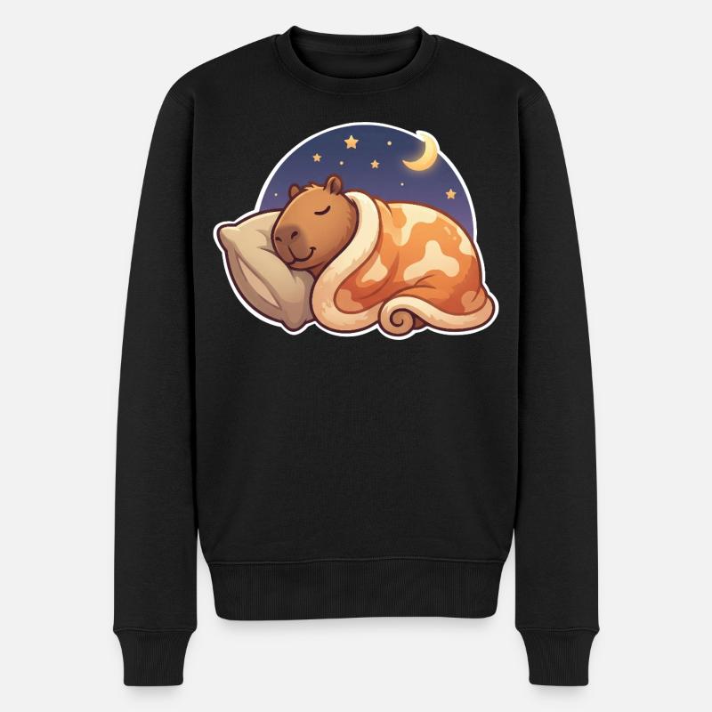 Capybara Sleeping - Pull Premium bio Homme - noir