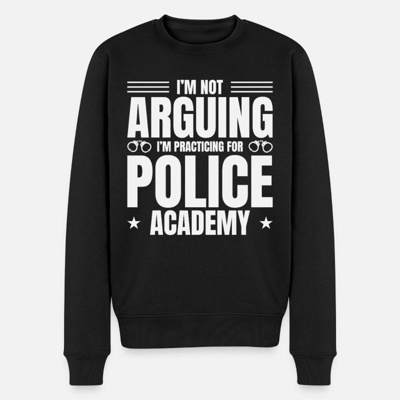 Polizeiakademie Überlebende Abschlusspartei Polizei - Männer Premium Bio Pullover - Schwarz