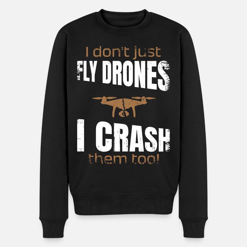 Drone Pilot Flying Drones Drone Fpv - Men's Premium Organic Jumper - black