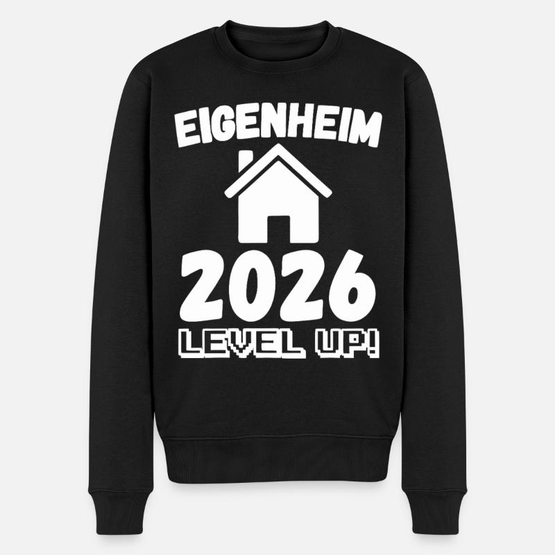 Eigenheim 2026 Level Up - Männer Premium Bio Pullover - Schwarz
