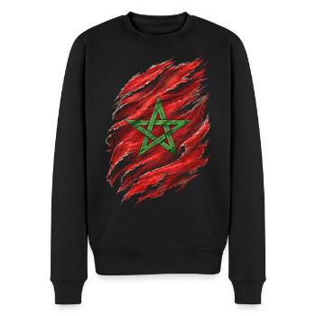 Marokkaner Marokko Marokkanisch Marokkanerin - Männer Premium Bio Pullover - Schwarz - Vorne - Nico (187cm)