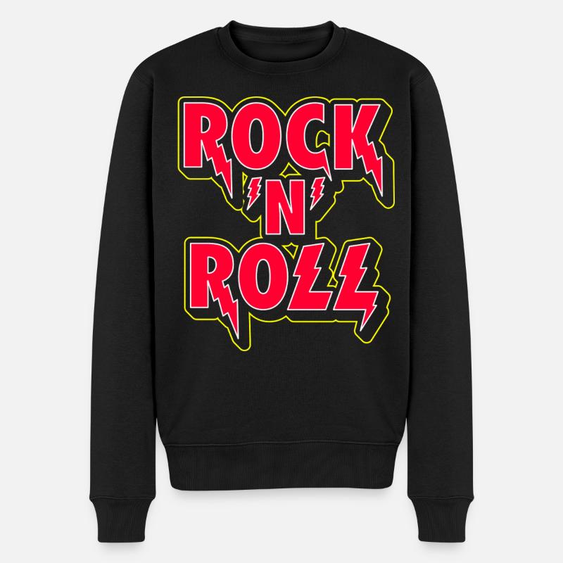 Rock 'N' Roll 3D Logo - Pull Premium bio Homme - noir
