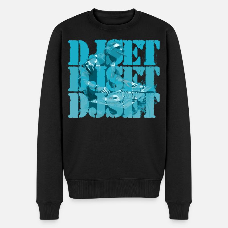 DJ set - Men's Premium Organic Jumper - black