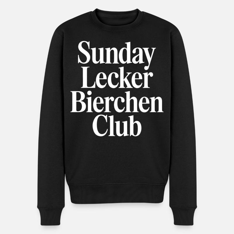 Sunday Lecker Bierchen Club - Männer Premium Bio Pullover - Schwarz