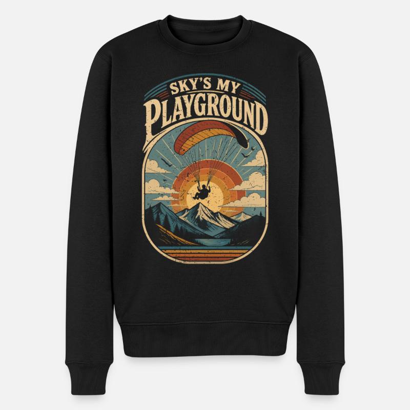 Paragliding Paraglider Gleiter - Männer Premium Bio Pullover - Schwarz