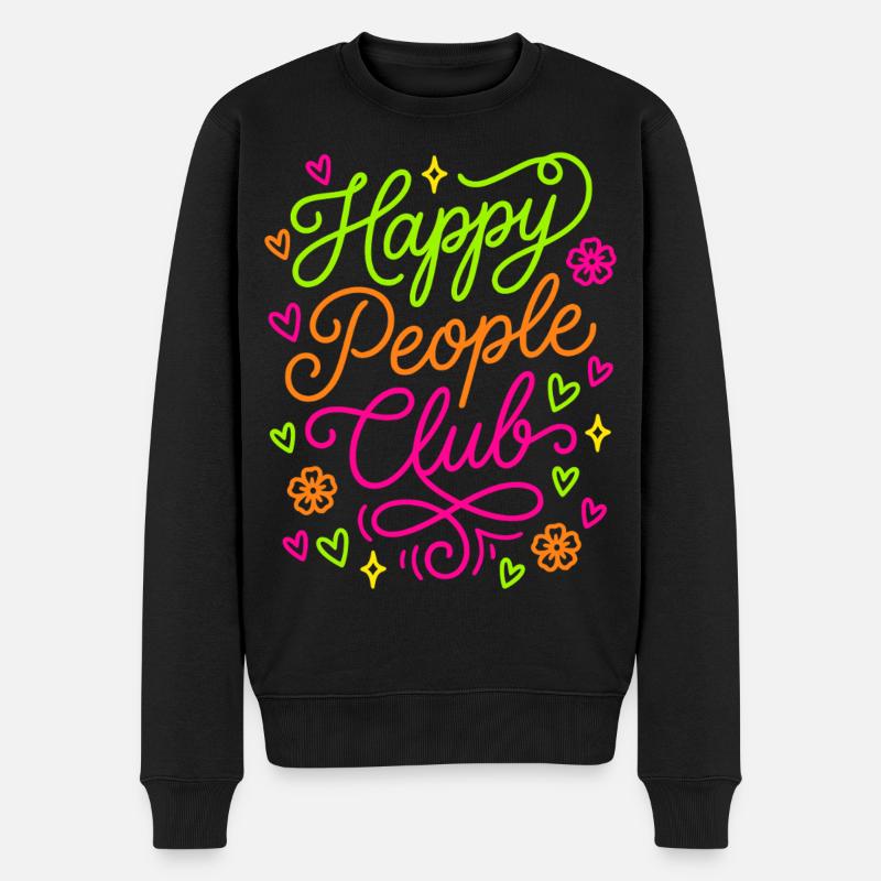 Club des Gens Heureux - Pull Premium bio Homme - noir