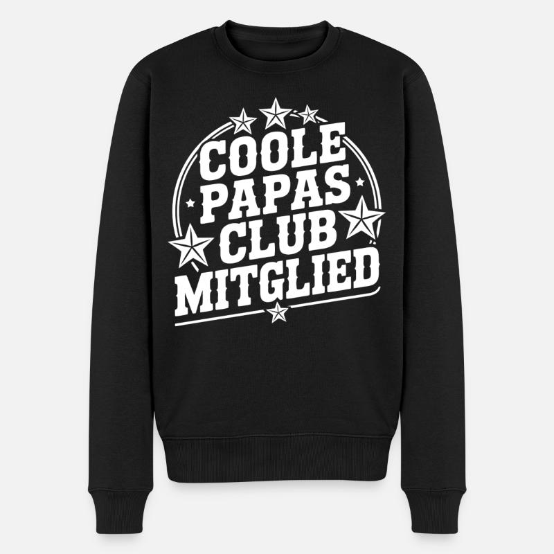 Coole Papas Club Mitglied - Männer Premium Bio Pullover - Schwarz