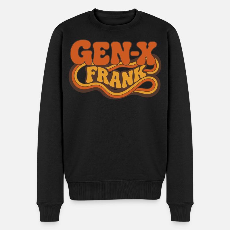 Logo rétro de Frank Gen-X - Pull Premium bio Homme - noir