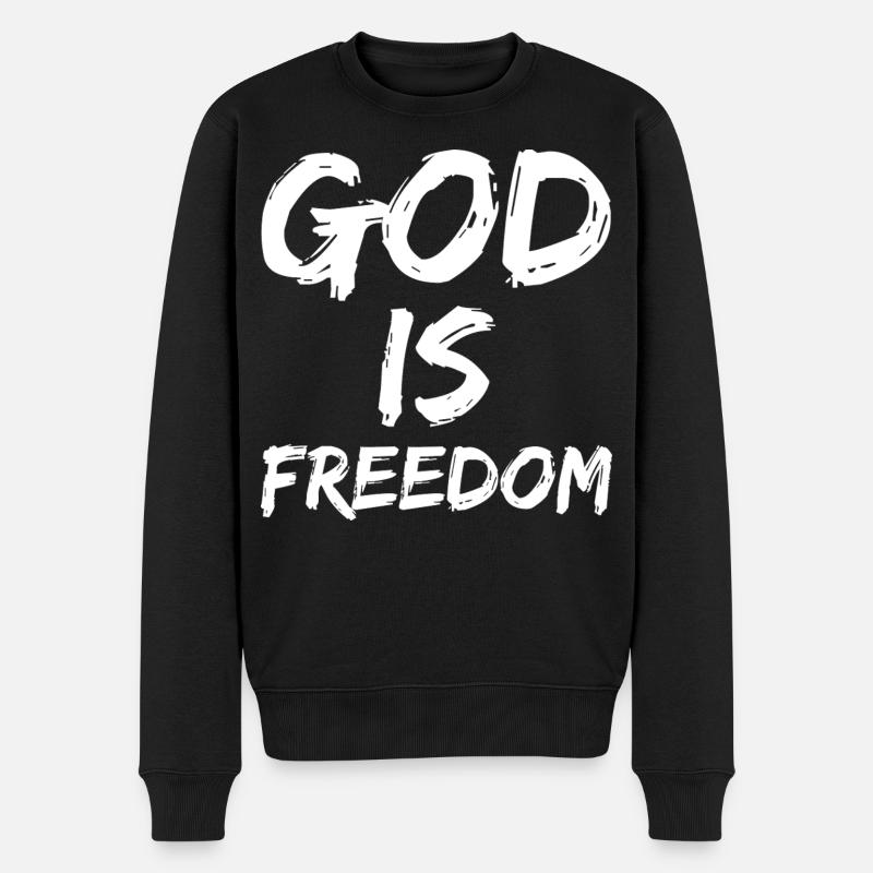 Dieu est la liberté - Pull Premium bio Homme - noir