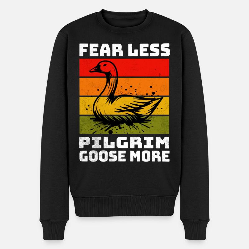 Pilgrim Goose Pilgrim Gans - Men's Premium Organic Jumper - black